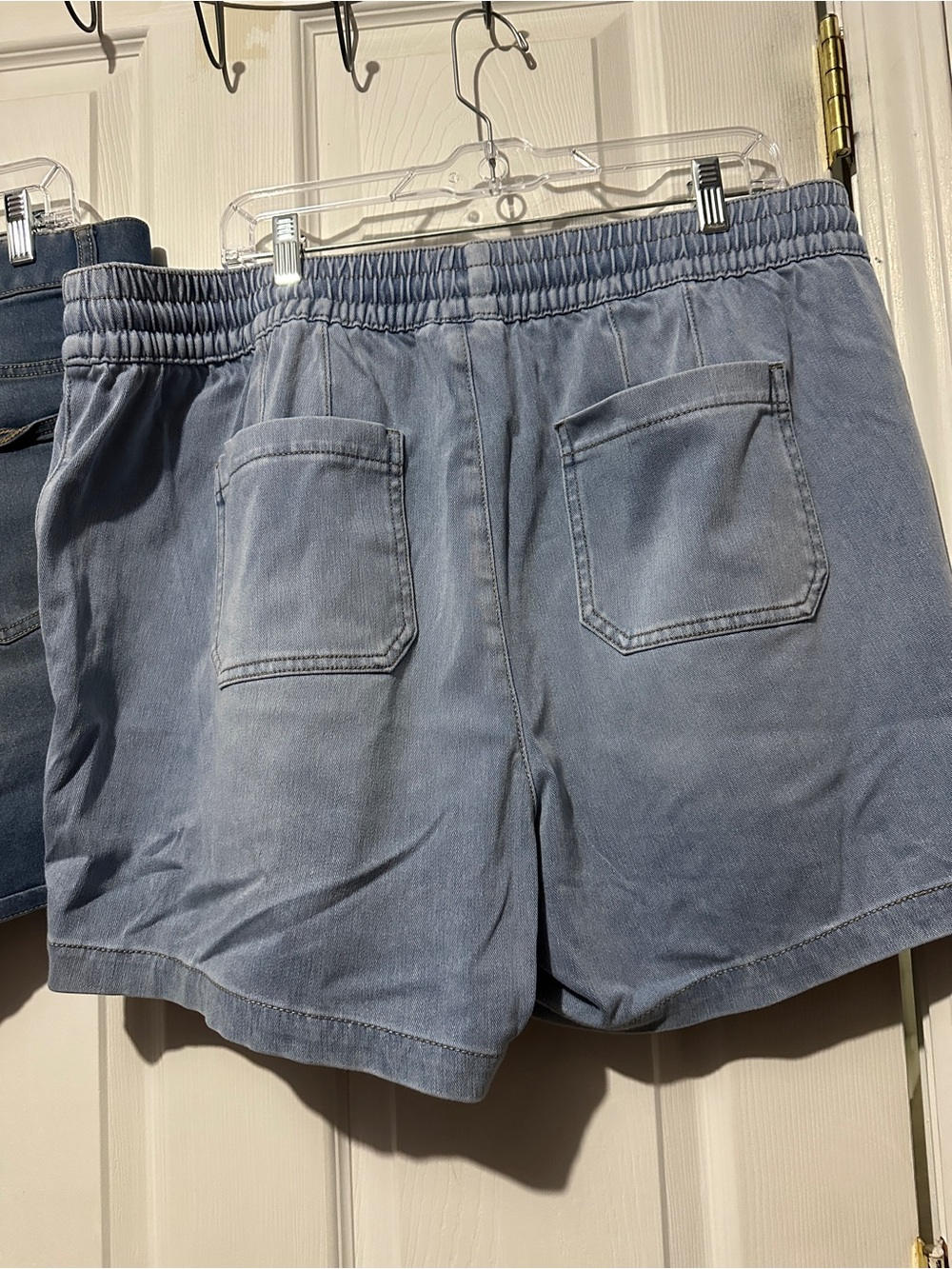 Terra & Sky and Lane Bryant Blue Denim Shorts 2 Pair XXL/16W - Picture 4 of 10